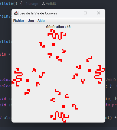 Image de mon projet de Jeu de la Vie de Conway